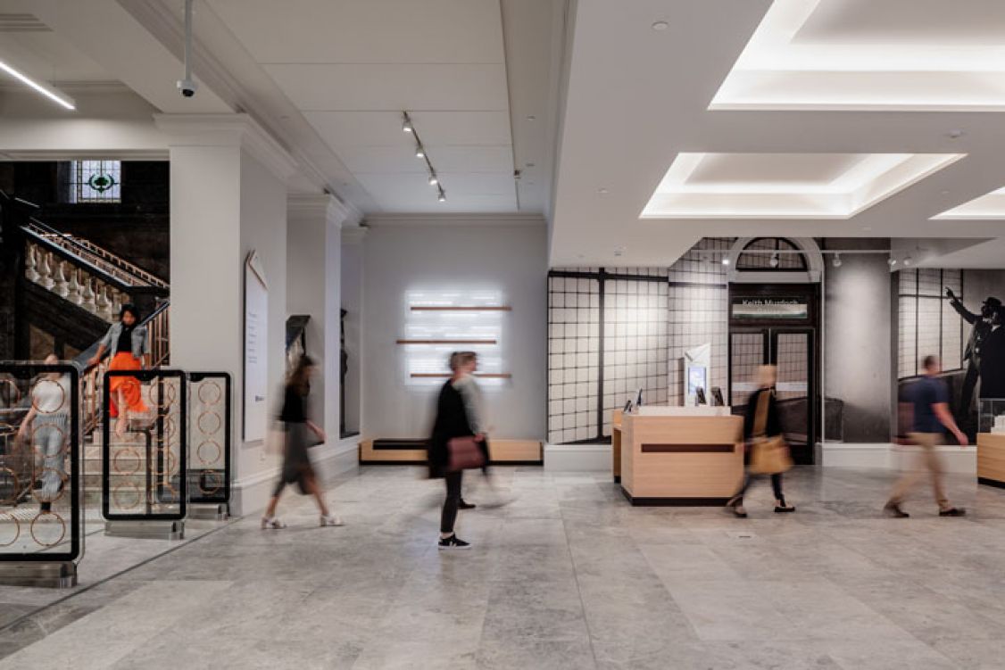 Interior view of new entry