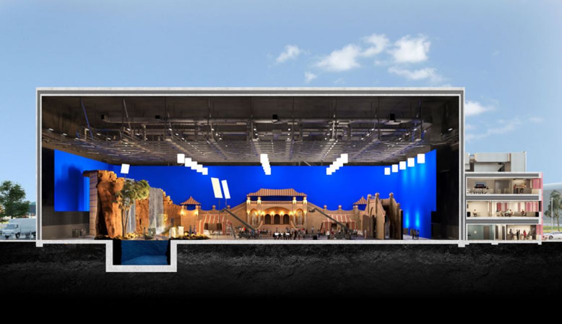 Illustration of inside of new animation studio