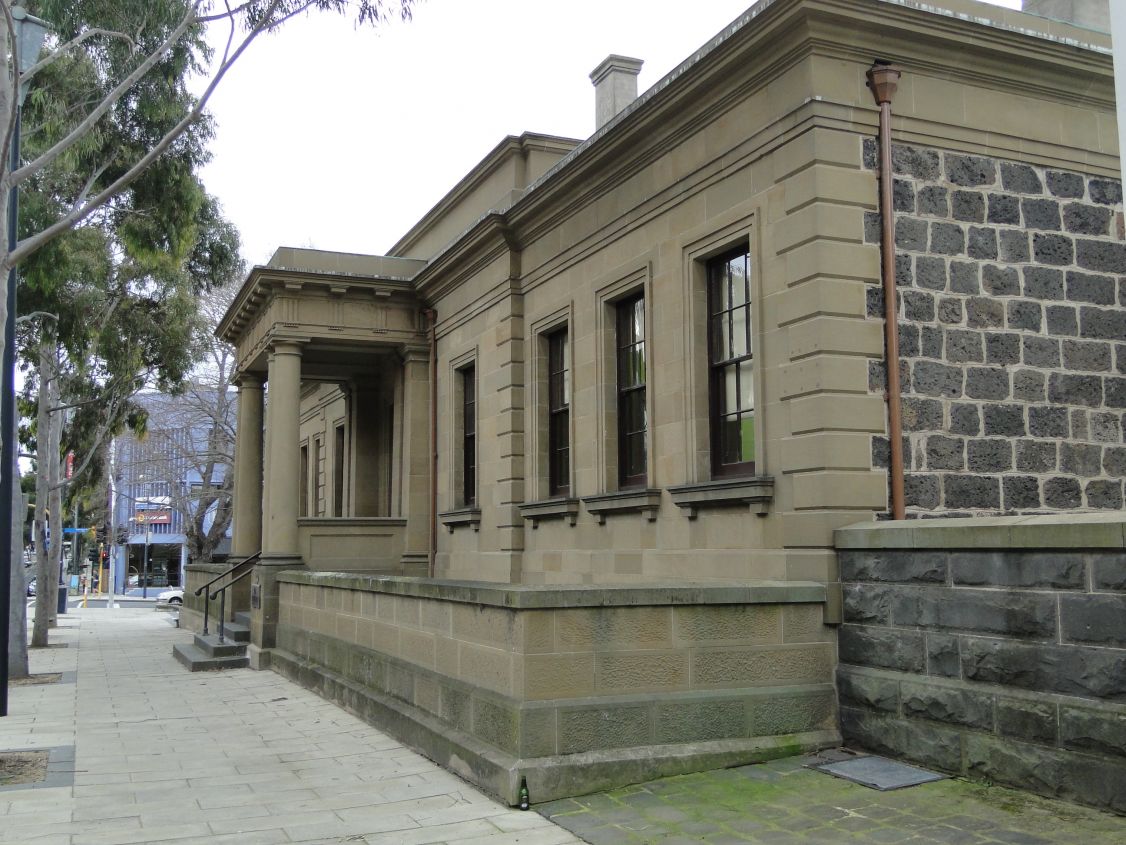 dark grey building